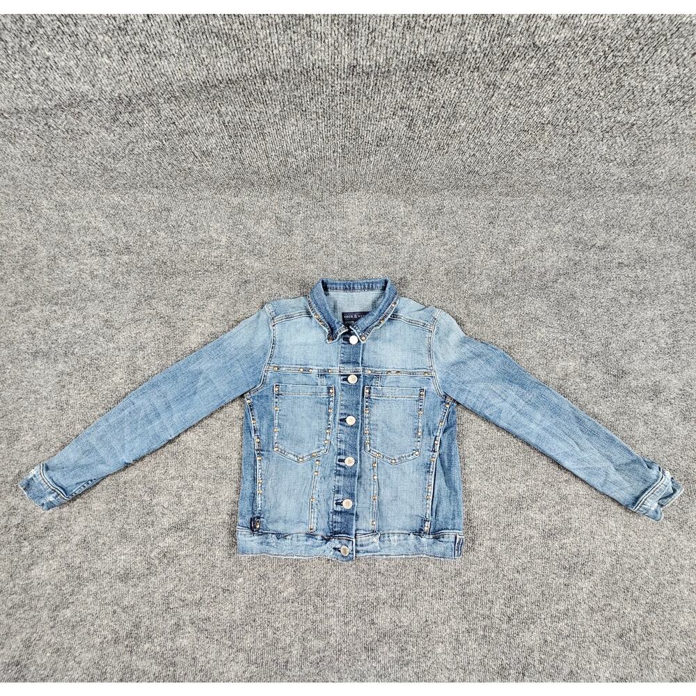 Rock & RepublicBlue Jean Jacket Denim Womens size small Distressed